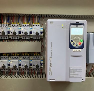 inspection of crane switchboard, contactors and vsd