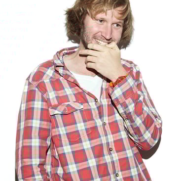 Studio portrait of French writer Timothée Demeillers.