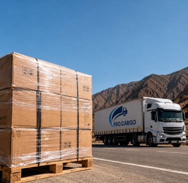 Camión de Pro Cargo transportando pallets desde Buenos Aires hacia Salta