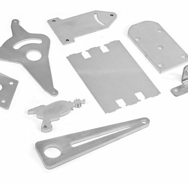 a group of metal parts of a metal object