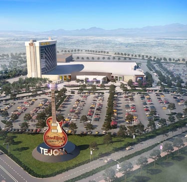 a guitar shaped guitar in a parking lot