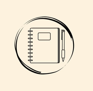 a notebook with a pencil