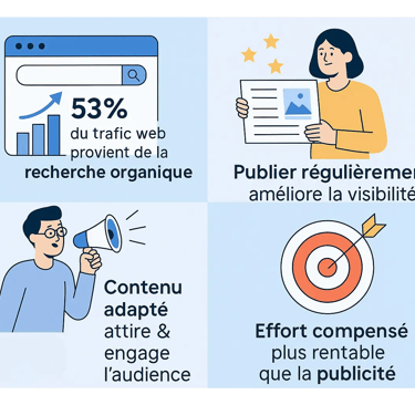 Infographie SEO : 53 % du trafic web vient de la recherche organique       
