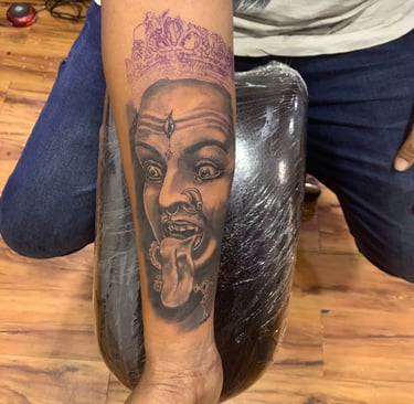 Realistic Ma Kali Tattoo by Dudo's Tattoos Hyderabad