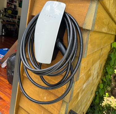 Tesla gen 3 type 2 EV charger certified installer , registered electrician Sparky G ltd