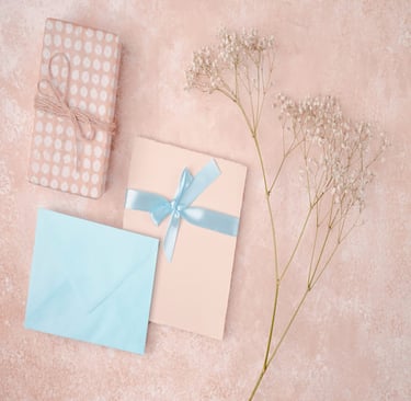 final assembly of wedding cards