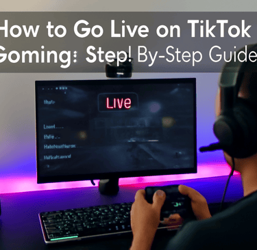 how to go live on tiktok gaming: step by step streaming guide