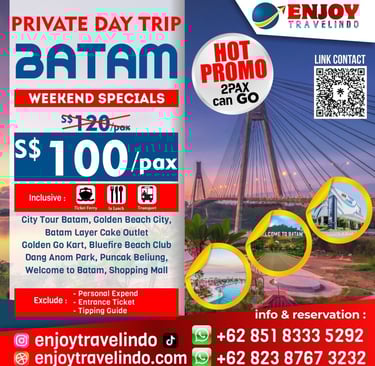 batam tour, package tour batam, enjoy batam, day trip batam tour, singapore batam, cheap package 