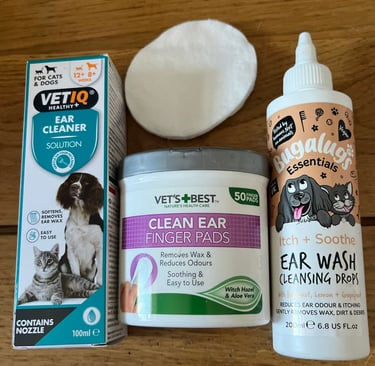 An assortment of products for ear cleaning