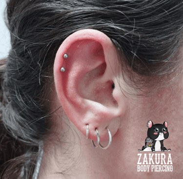 piercing à pau double helix