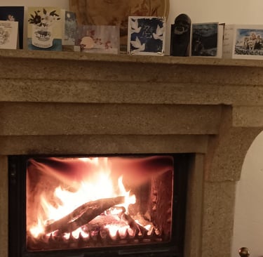 Keeping warm with local wood.