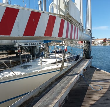 Lowered onto the water