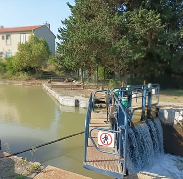 ...as the lock fills