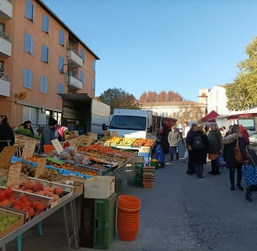 Plenty of fruit and veg stalls to choose from