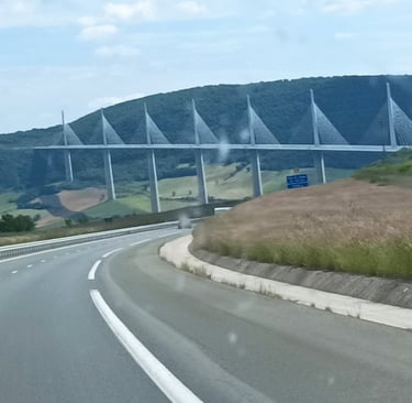 Nearly home.... the bridge at Millau