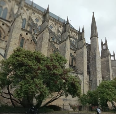 The exterior of Bourges Cathedral