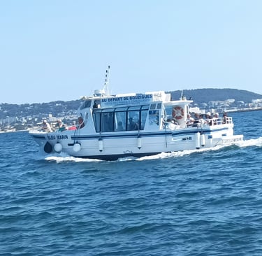 n The Bleu Marin leaves Bouzigues quai twice daily