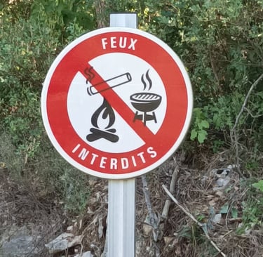 A sign close to our gate