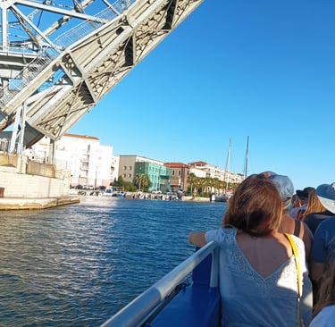 Passing under the Pont Tivoli Bridge