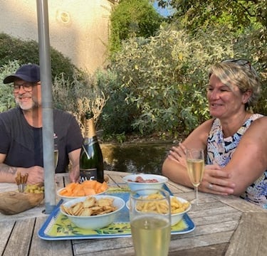 An evening 'apero' with our guests
