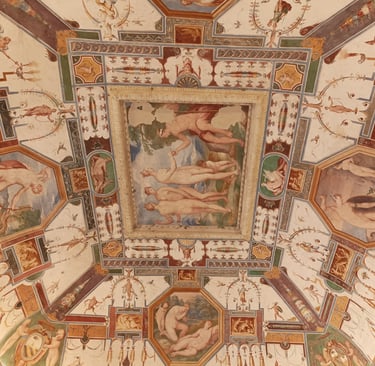A beautiful ceiling in Pienza