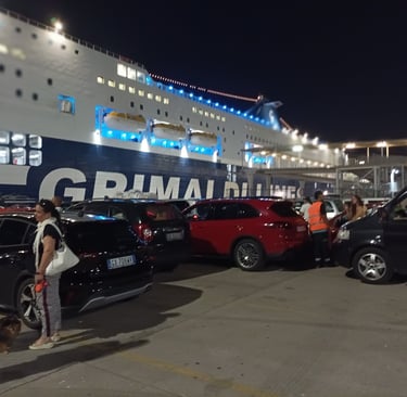 Car ferry from Barcelona to Civitavecchia