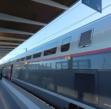 Our  double decker train  to Nimes