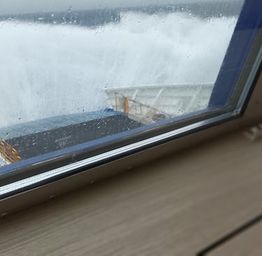 With a boom and a crash.