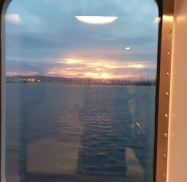 We are about to dock in Bilbao