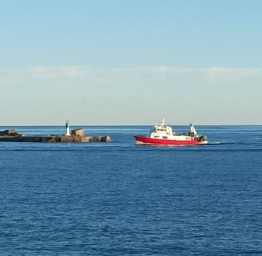 Green to starboard as you enter port in France