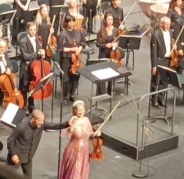 Hilary Hahn with conductor Ivan Fischer