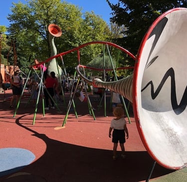 A play park with a musical theme , Montpellier.