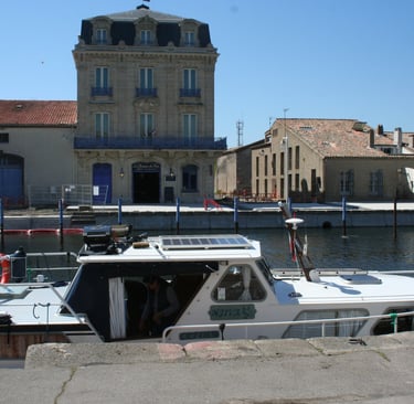 Njiva, while moored at Marseillan