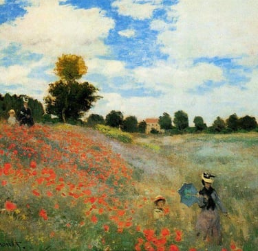 Wild poppies near Argenteuil by Claude Monet