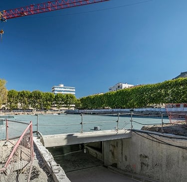 An entrance to the underground was constructed.