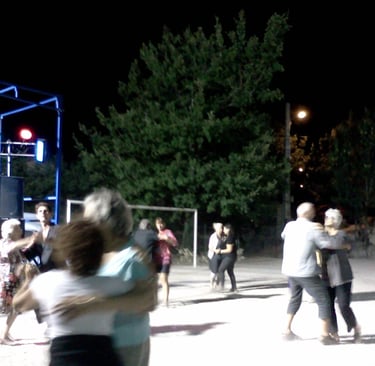 Young and old dancing , 2004