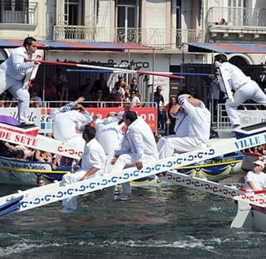 Water jousting event at Sète