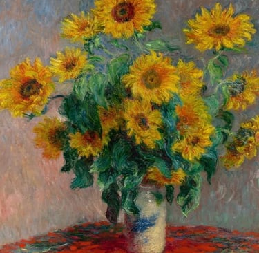 Impressionist vase of flowers