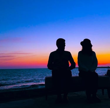 A couple near sunset