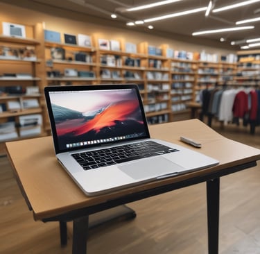 white and blue cardboard box