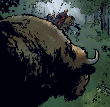 Bison, chasse, animaux sauvages