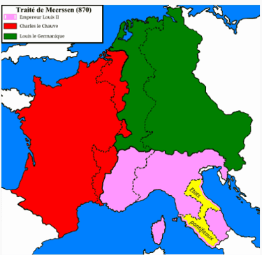 carolingiens, traité, meerssen