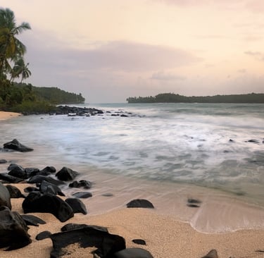Lever de soleil aux îles du Salut