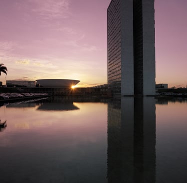 Les bâtiments du congrès national à Brasilia au Brésil