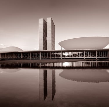 Les bâtiments du congrès national à Brasilia au Brésil