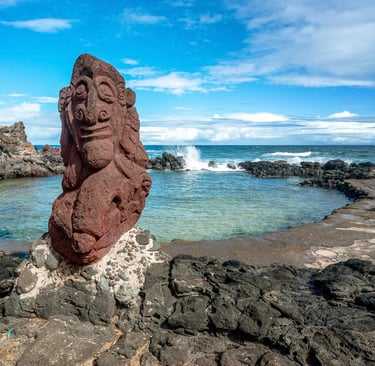 Moaï de l'île de Pâques au Chili
