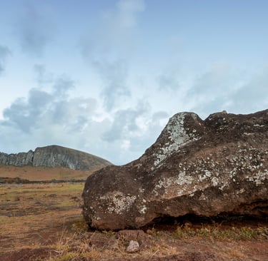Moaï de l'île de Pâques au Chili