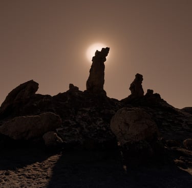 La vallée de la lune dans le désert d'Atacama eu Chili