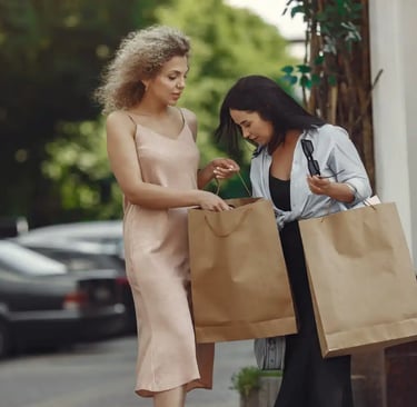 Fashion Personal Shopper Helping a Client Choose Clothing