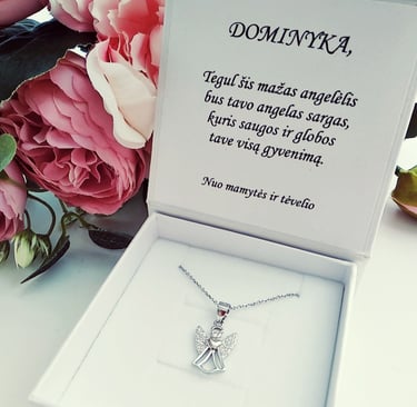 Sidabrinis angeliukas – krikštynų dovana vaikui